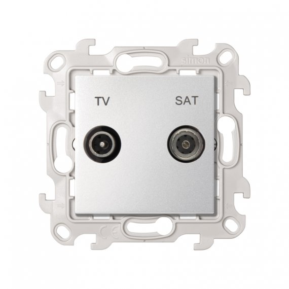 Фотография товара 'Simon 2410487-033 Розетка TV-SAT одиночная, алюминий, S24'
