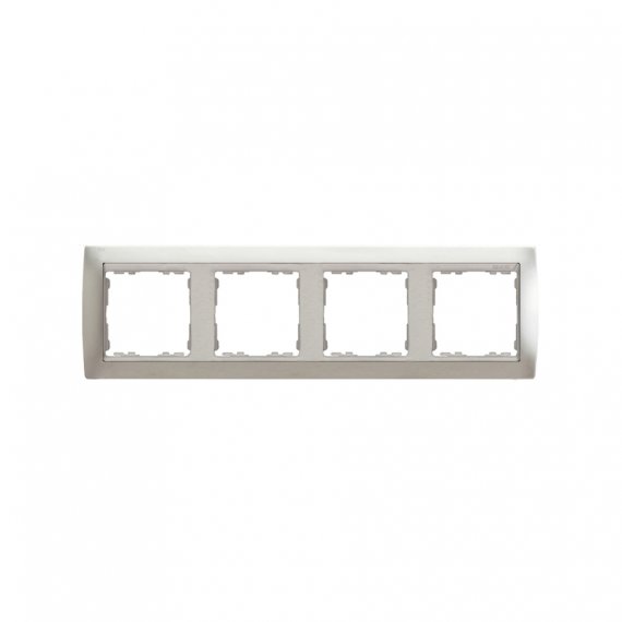 Фотография товара 'Simon 82944-33 Рамка на 4 поста, металл, алюминий/алюминий, S82'