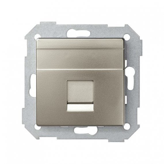 Фотография товара 'Simon 8200005-094 Накладка прямая со шторкой и суппортом на 1 разъем RJ45'