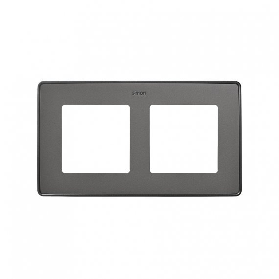 Фотография товара 'Simon 8201620-496 Рамка на 2 поста, мат.титан/металл.хром, S82D'