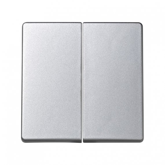 Фотография товара 'Simon 73026-63 Клавиша двойная для выключателя цвета алюминий'