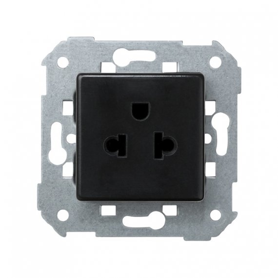 Фотография товара 'Simon 27439-38 Розетка евро-американская 2Р+Е, 16A 250В~ винт.'