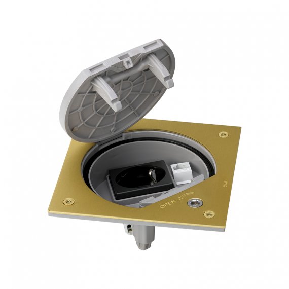 Фотография товара 'Simon KSE15USEC-23-71 Основа влагостойкая IP66 с розеткой Schuko и RJ45 Cat.5e UTP'