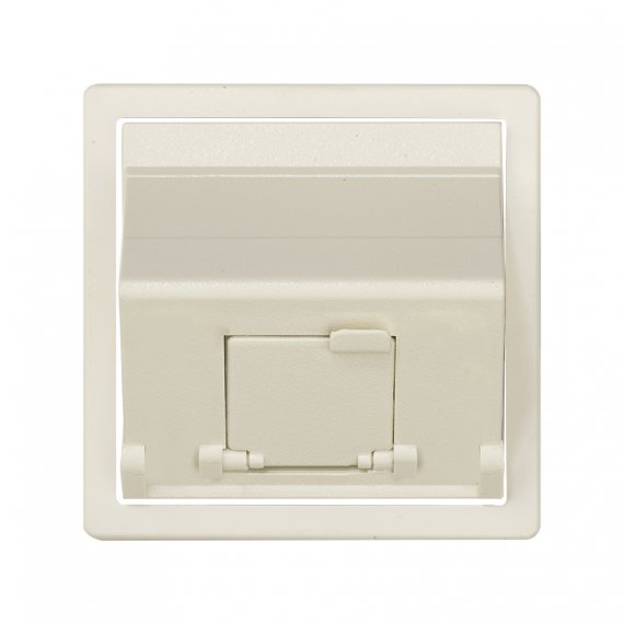 Фотография товара 'Simon 82578-31 Накладка наклонная с суппортом на 1 разъем RJ45 со шторкой'