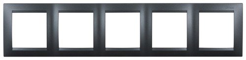 Фотография товара 'Simon 1500650-038 Рамка на 5 постов, графит, S15'