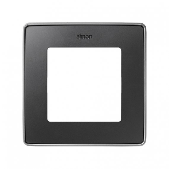 Фотография товара 'Simon 8201610-240 Рамка на 1 пост, графит/металл.алюминий, S82D'