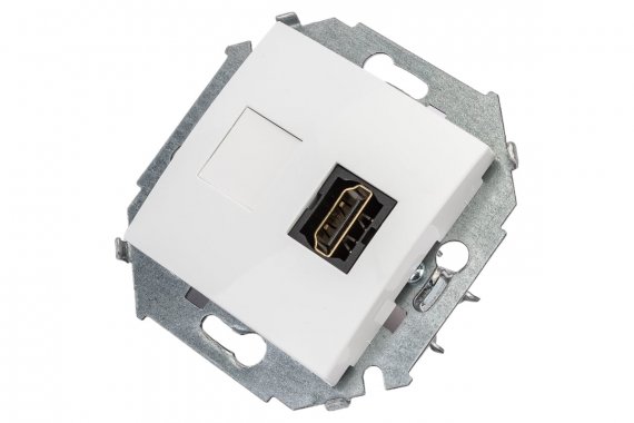 Фотография товара 'Simon 1591407-030 Розетка HDMI v1.4, белый, S15'