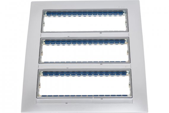 Фотография товара 'Simon 82852-33 Рамка на 24 узких мех-ма, 3 ряда, алюминий, S82Centr'