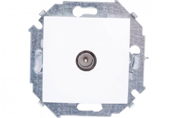 Фотография товара 'Simon 1591475-030 Розетка TV одиночная, белый, S15'