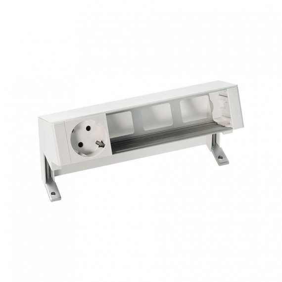 Фотография товара 'Simon 42401000-130 Настольный x4 розеточный блок, 1х2P+E, 3 пустых модуля'