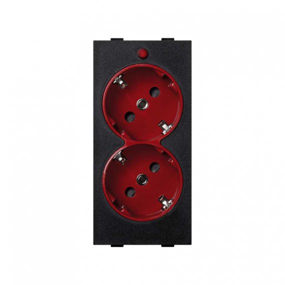 Фотография товара 'Simon S1-6-14 Розетка двойная со шторками Schuko 2Р+Е 16A 250В~'