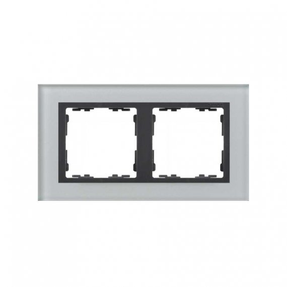 Фотография товара 'Simon 82827-35 Рамка на 2 поста, стекло, серый/графит, S82N'