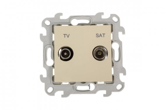 Фотография товара 'Simon 2410487-031 Розетка TV-SAT одиночная, сл.кость, S24'