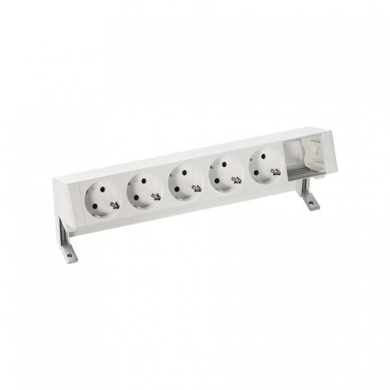 Фотография товара 'Simon 42605000-130 Настольный x6 розеточный блок, 5х2P+E, 1 пустой модуль'