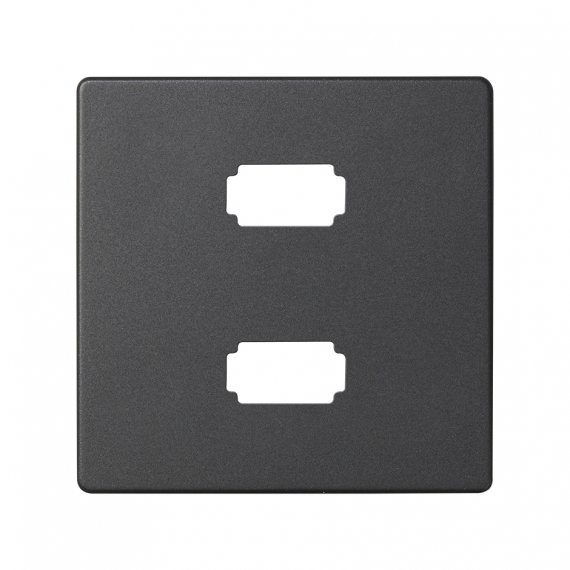 Фотография товара 'Simon 8201090-038 Накладка для розетки 2хUSB 2.0, графит, S82'