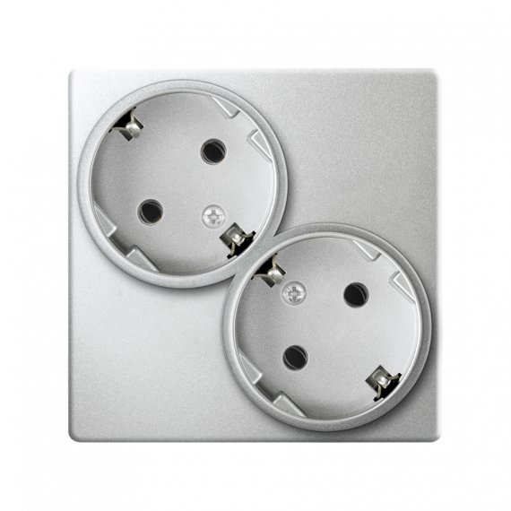 Фотография товара 'Simon 2450459-033 Розетка двойная Schuko 2х2Р+Е, 16A 250В'