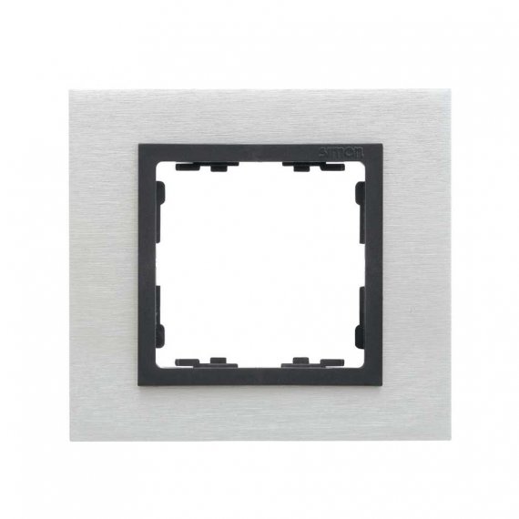 Фотография товара 'Simon 82817-31 Рамка на 1 пост, металл, мат.сталь/графит, S82N'