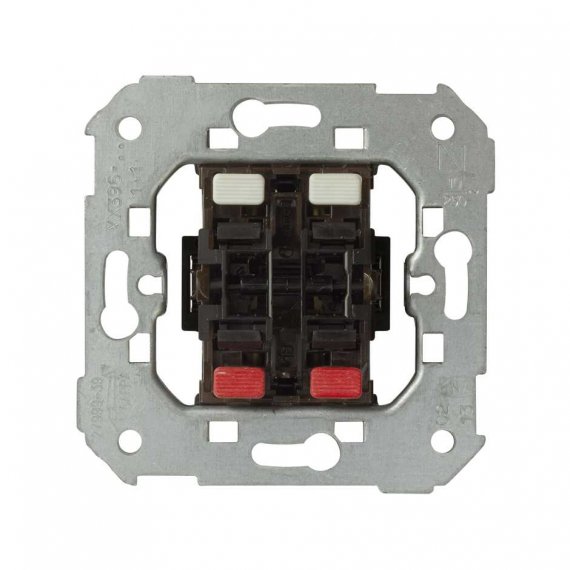 Фотография товара 'Simon 75396-39 Двухклавишный кнопочный выключатель, 2вх/2вых, 10A 250В~, S75'