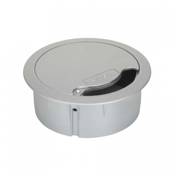 Фотография товара 'Simon TS10-8 Вывод кабеля для фальшпола или мебели Ø102мм, алюминий'