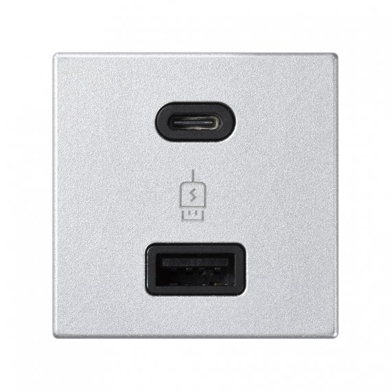 Фотография товара 'Simon K126F-8 Зарядное устройство USB A+C 18W, 230В'