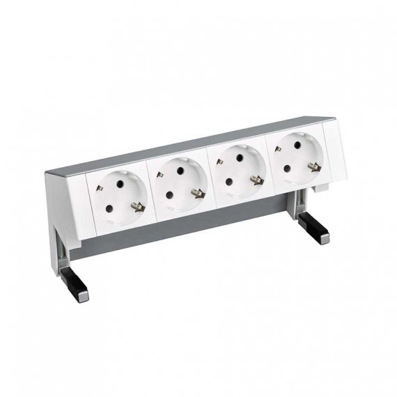 Фотография товара 'Simon 42404000-133 Настольный x4 розеточный блок, 4x2P+E'