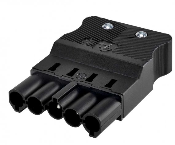 Фотография товара 'Simon CR5004-14 Разъем "папа" на кабель, 5 контактов, винт., графит, QC'