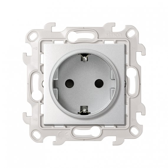 Фотография товара 'Simon 2450432-033 Розетка со шторками Schuko 2Р+Е, 16A 250В'