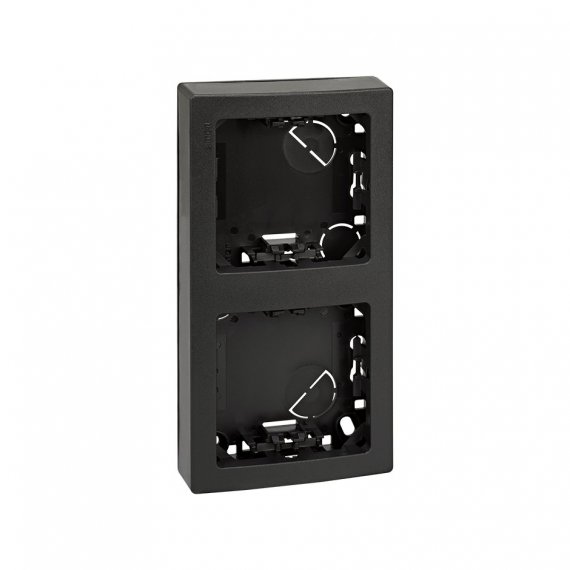 Фотография товара 'Simon 73621-62 Рамка на 2 поста для вертикального монтажа цвета графит 73 Loft'