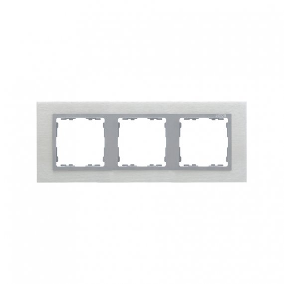 Фотография товара 'Simon 82937-34 Рамка на 3 поста, металл, мат.сталь/алюминий, S82N'