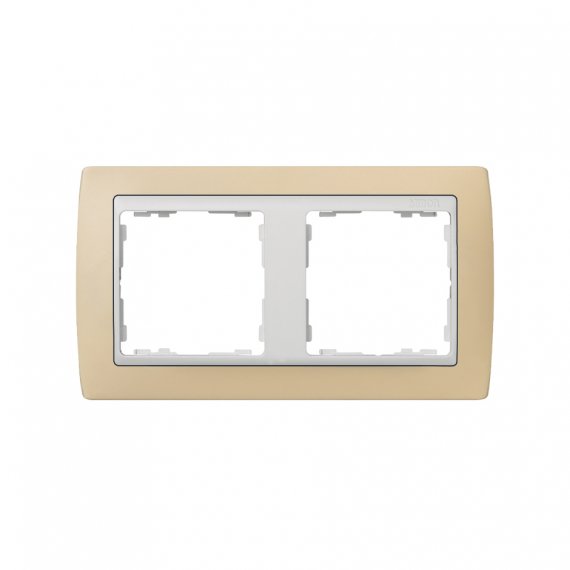 Фотография товара 'Simon 82621-31 Рамка на 2 поста, кремовый/белый, S82'