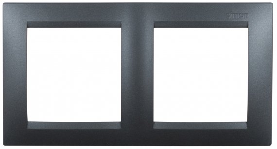 Фотография товара 'Simon 1500620-038 Рамка на 2 поста, графит, S15'