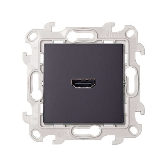 Фотография товара 'Simon 2411094-038 Розетка HDMI v1.4, графит, S24'