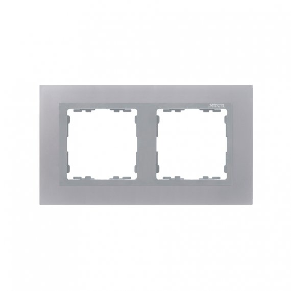Фотография товара 'Simon 82927-33 Рамка на 2 поста, металл, алюминий/алюминий, S82N'