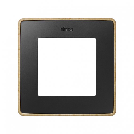 Фотография товара 'Simon 8201610-271 Рамка на 1 пост, графит/дерев.бук, S82D'