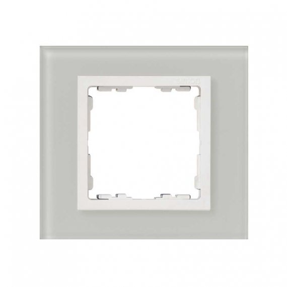 Фотография товара 'Simon 82617-60 Рамка на 1 пост, стекло, натуральный/белый, S82N'