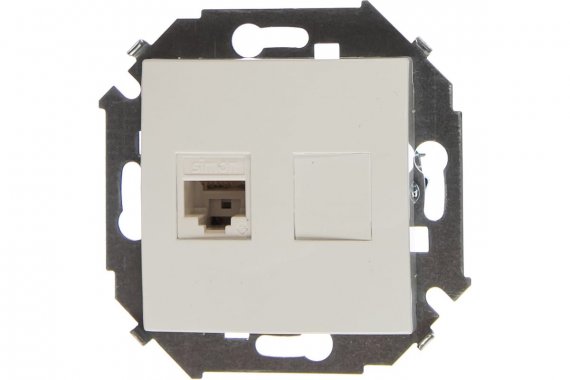 Фотография товара 'Simon 1591551-030 Розетка информационная RJ45 Cat.5e UTP (AMP)'
