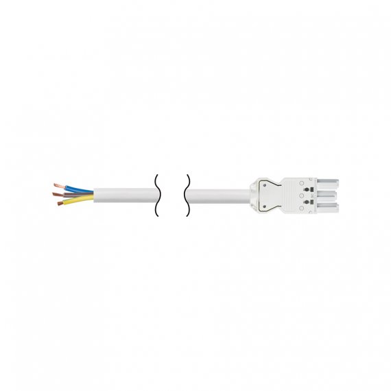 Фотография товара 'Simon CR4020-9 Кабель 2м 3x2,5мм "мама - free-end" 2P+E, белый, QC'