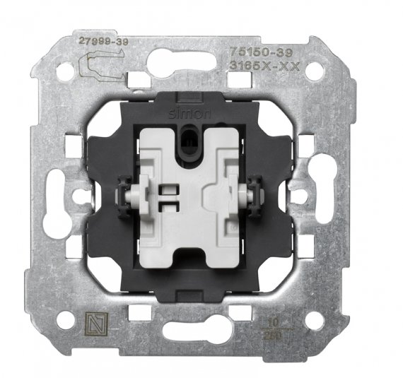 Фотография товара 'Simon 75150-39 Кнопочный выключатель, 10A 250В~, S75'