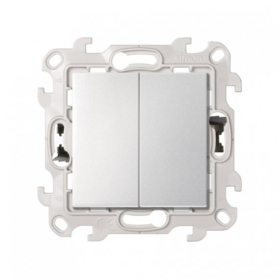 Фотография товара 'Simon 2420398-033 Двухклавишный выключатель, 10AX 250В~ P&Go'