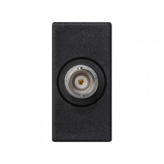 Фотография товара 'Simon K102D-14 Розетка узкая BNC 75 Ом, графит, K45, Connect'