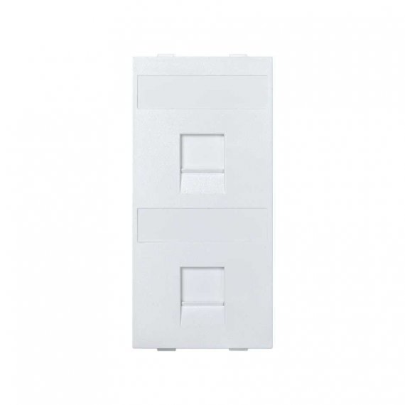 Фотография товара 'Simon S76B-9 Модуль S прямой на 2 разъема RJ45 со шторками'