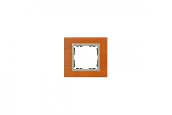 Фотография товара 'Simon 82917-67 Рамка на 1 пост, дерево, вишня/шампань, S82N'