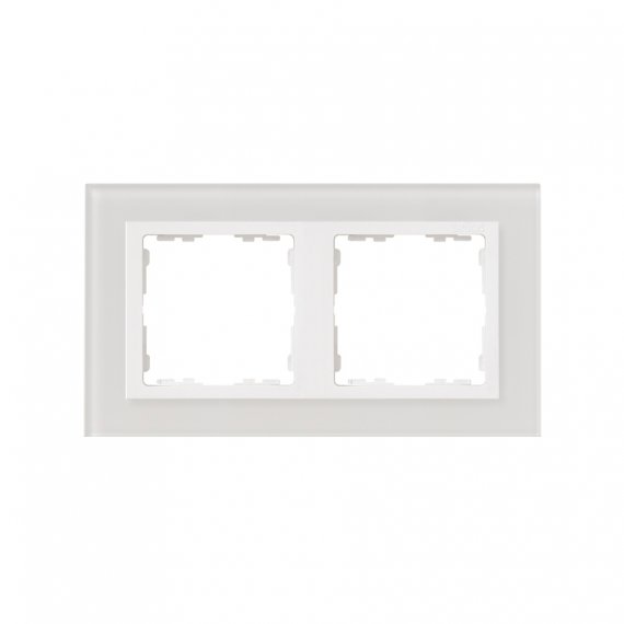 Фотография товара 'Simon 82627-30 Рамка на 2 поста, стекло, белый/белый, S82N'