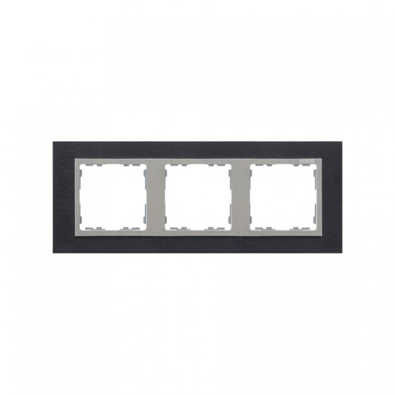 Фотография товара 'Simon 82937-63 Рамка на 3 поста, камень, сланец/алюминий, S82N'