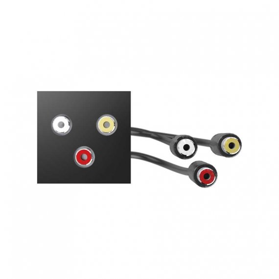 Фотография товара 'Simon 40001193-038 Модуль с адаптером, проходной 3xRCA мама/мама'