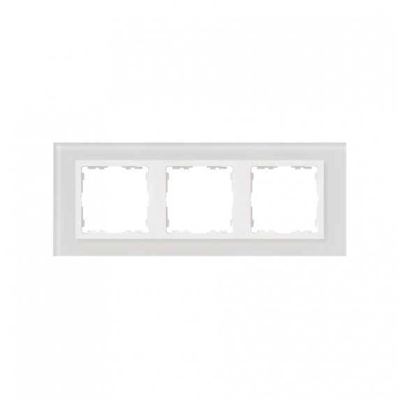 Фотография товара 'Simon 82637-30 Рамка на 3 поста, стекло, белый/белый, S82N'