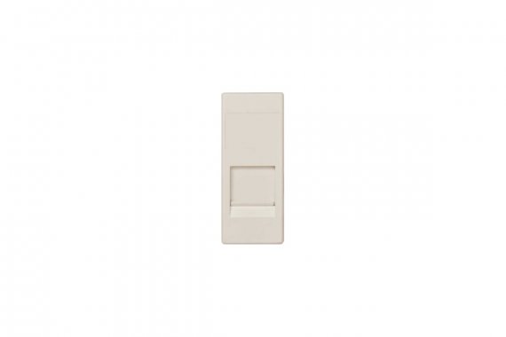 Фотография товара 'Simon 82585-61 Накладка прямая узкая со шторкой на 1 разъем RJ45'