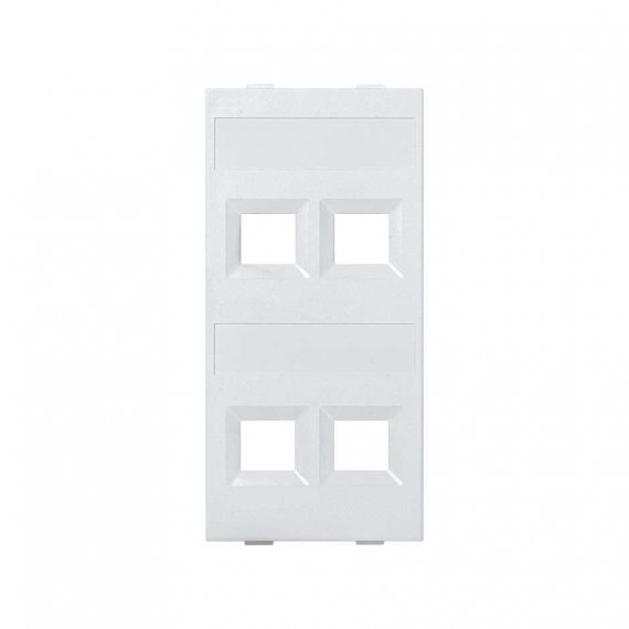 Фотография товара 'Simon S076C-9 Модуль S прямой на 4 разъема RJ45 без шторок'