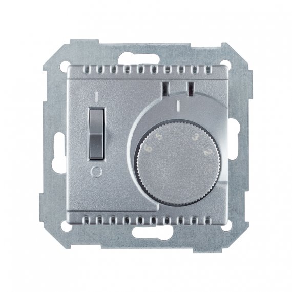 Фотография товара 'Simon 82504-33 Регулятор т/пола механич. с внешним датчиком, 16А 230В~, алюминий, S82'