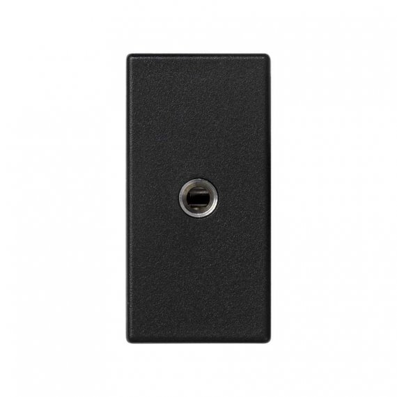 Фотография товара 'Simon K123B-14 Розетка узкая Mini-Jack 3,5мм, графит, K45, Connect'